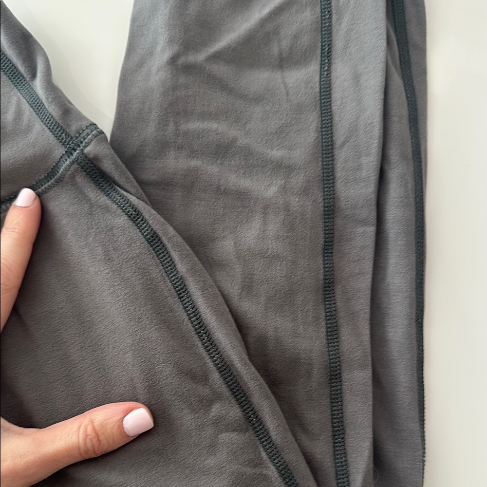 James Perse worn once super soft cozy Gray Leggings with Stitch Detail
